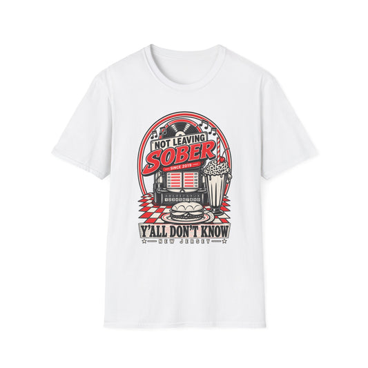 Not Leaving Sober Retro Diner T-shirt