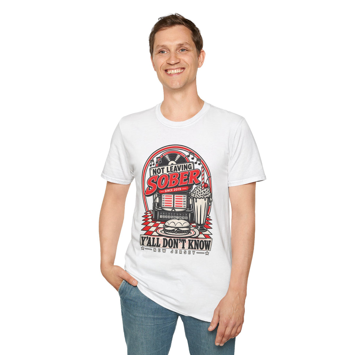 Not Leaving Sober Retro Diner T-shirt
