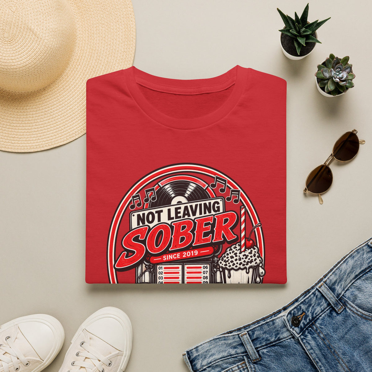 Not Leaving Sober Retro Diner T-shirt