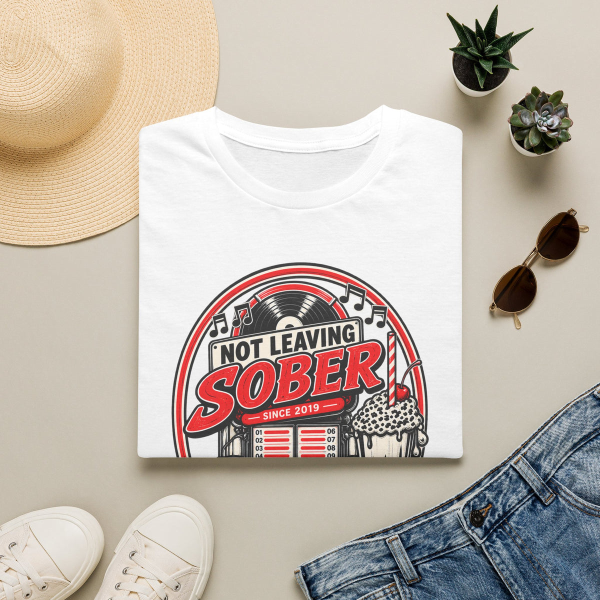 Not Leaving Sober Retro Diner T-shirt