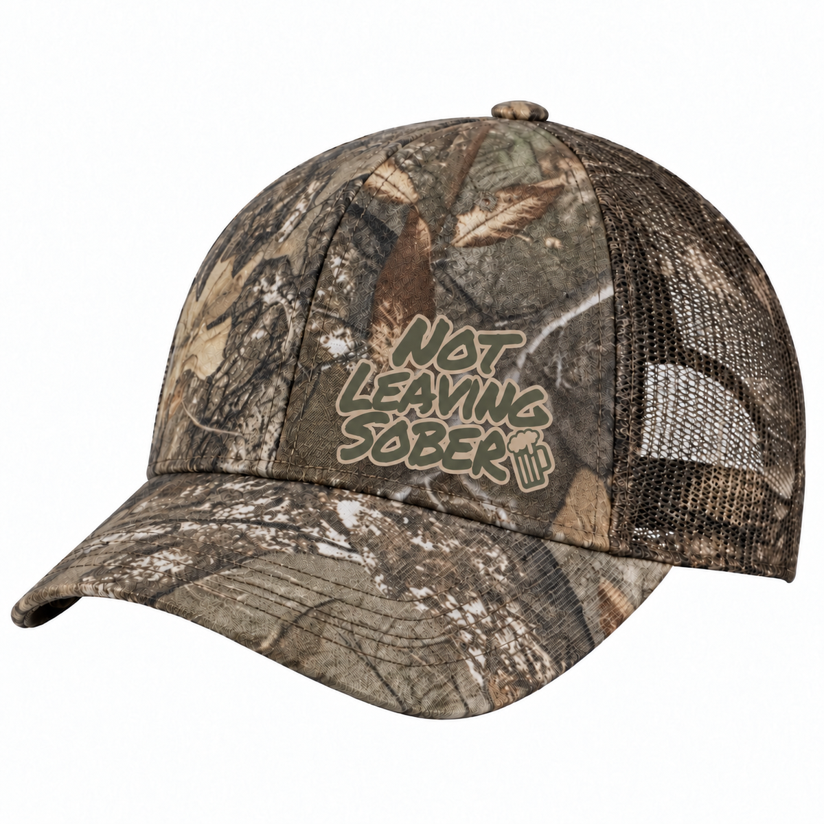 Not Leaving Sober Camouflage Cap with Mesh Back